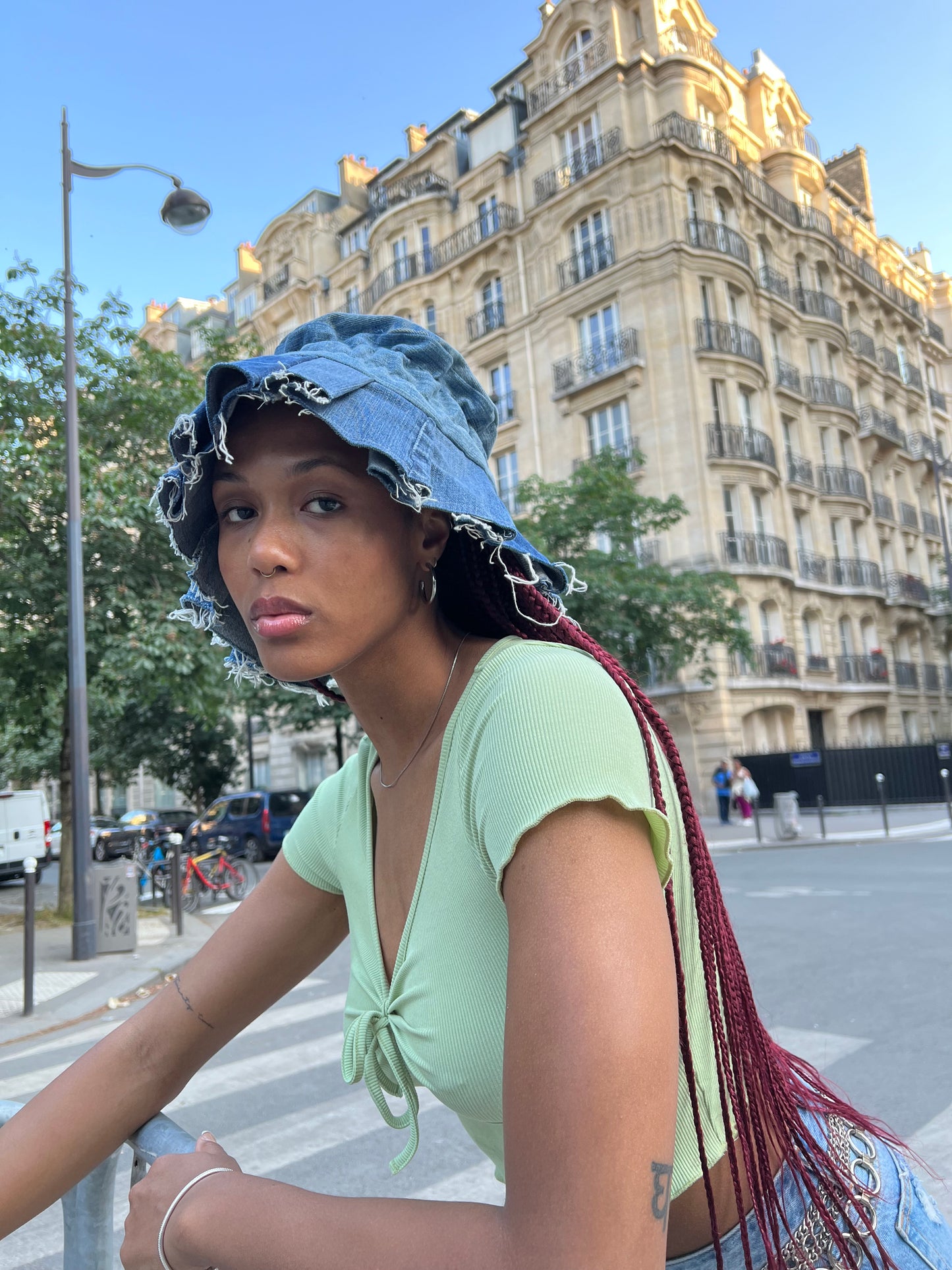 SOLEIL | Light Wash Pleated Hat