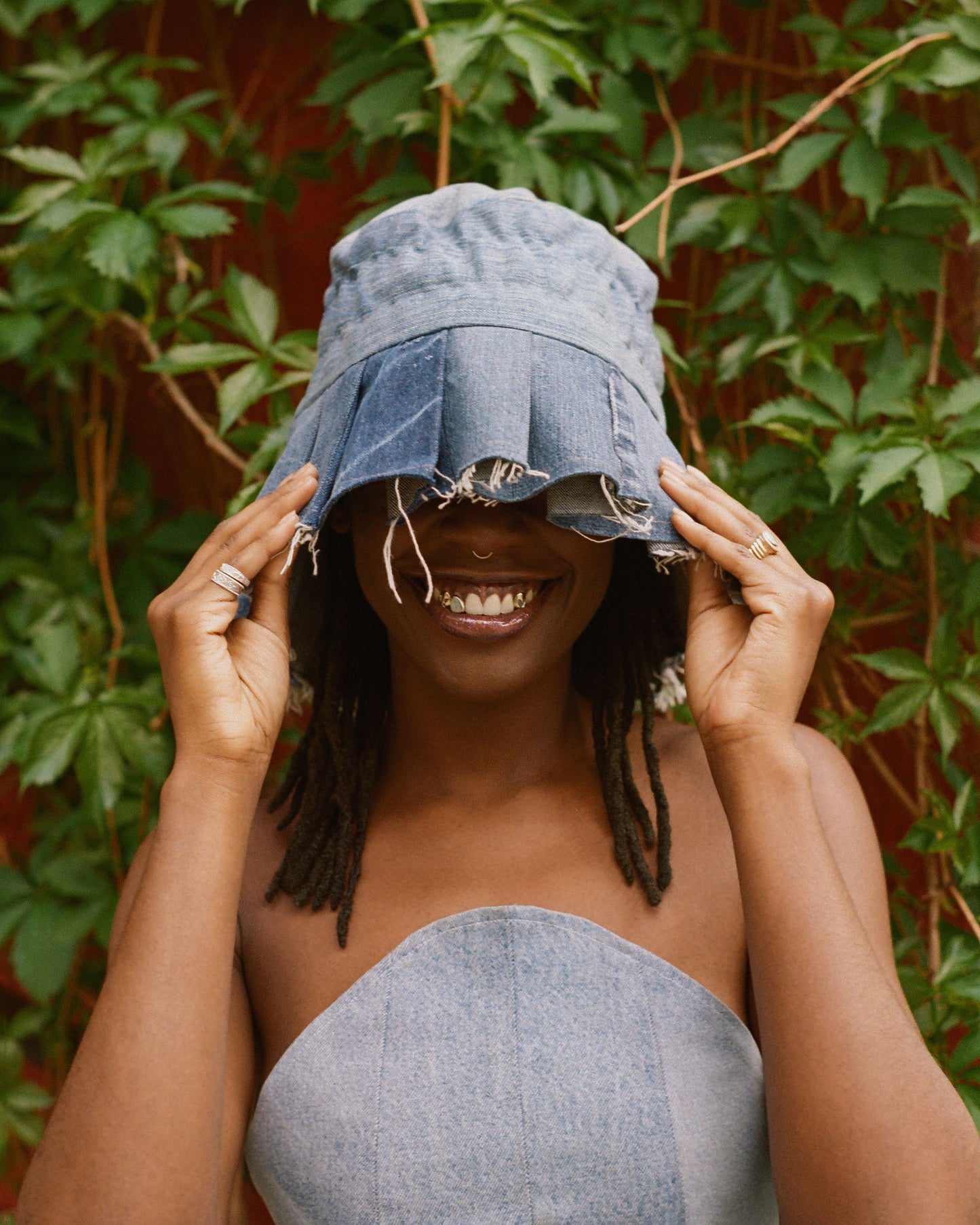 SOLEIL | Light Wash Pleated Hat