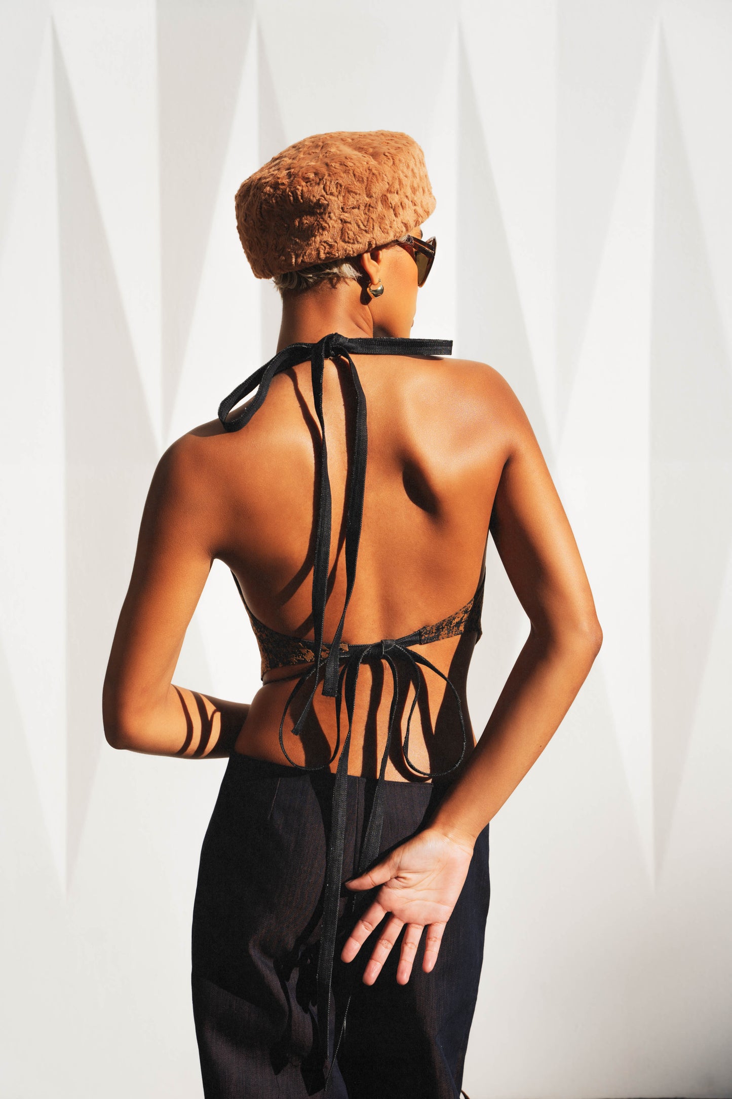 STINGRAY | Brown Multi-wear Halter Top